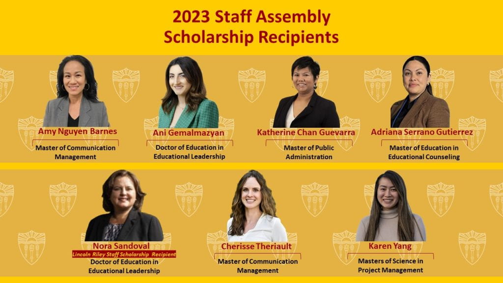 Photo graphic of 2023 Staff Assembly Scholarship Recipients